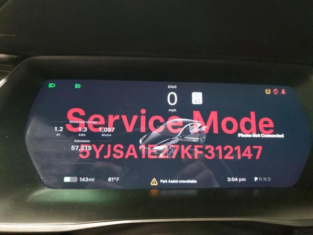5YJSA1E27KF312147 - 2019 TESLA MODEL S 黑色 照片 9