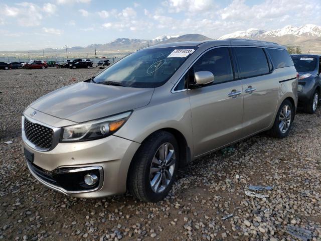 KNDME5C15F6044120 - 2015 KIA SEDONA SXL TAN photo 1