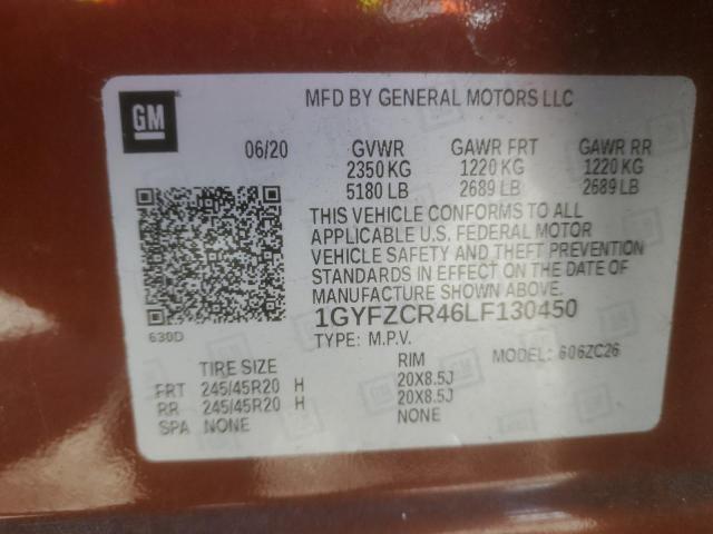 1GYFZCR46LF130450 - 2020 CADILLAC XT4 PREMIUM LUXURY ORANGE photo 13