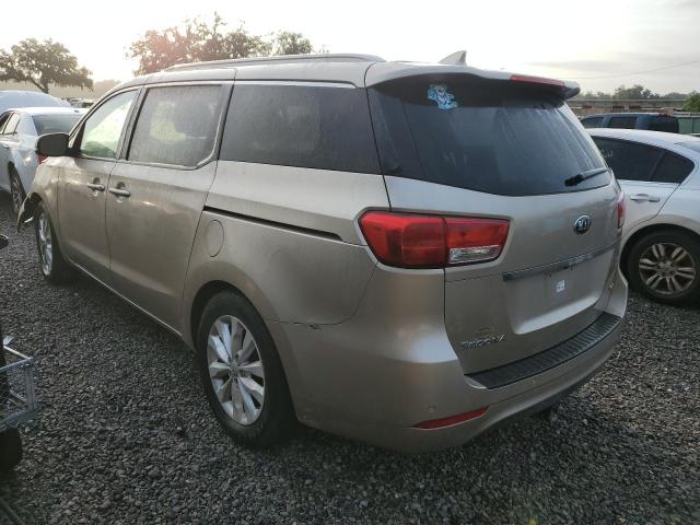 KNDMC5C15F6023063 - 2015 KIA SEDONA EX BEIGE photo 2