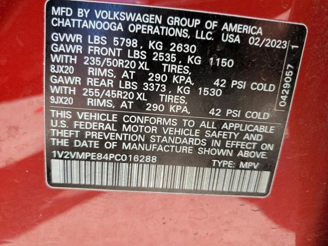 1V2VMPE84PC016288 - 2023 VOLKSWAGEN ID.4 PRO S 红色 照片 14