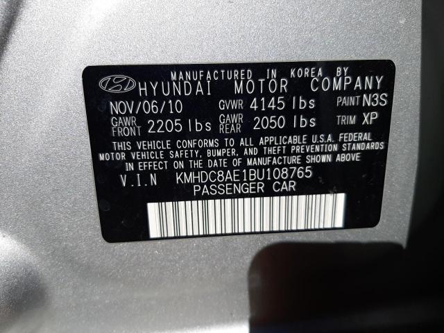 KMHDC8AE1BU108765 - 2011 HYUNDAI ELANTRA TO GLS SILVER photo 13