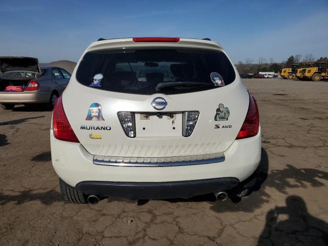 JN8AZ08WX7W623219 - 2007 NISSAN MURANO SL WHITE photo 6