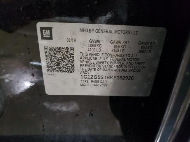 1G1ZG5ST6KF162926 - 2019 CHEVROLET MALIBU RS 黑色 照片 12