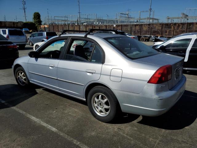 1HGES165X2L072951 - 2002 HONDA CIVIC LX SILVER photo 2