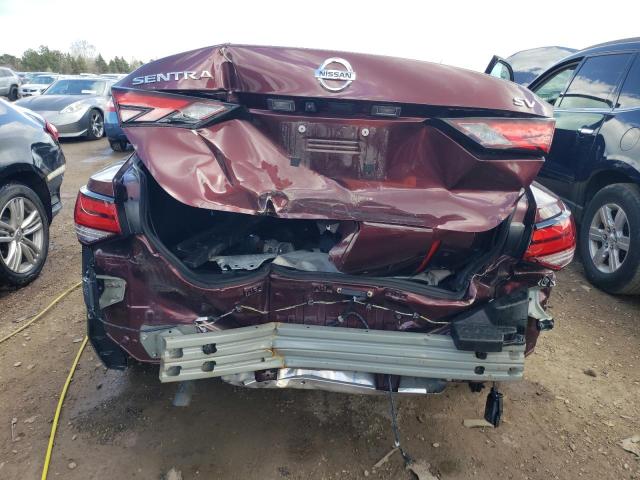 3N1AB8CVXMY220216 - 2021 NISSAN SENTRA SV BURGUNDY photo 6