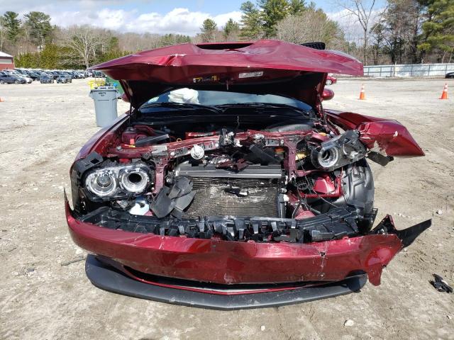 2C3CDZFJ5MH500389 - 2021 DODGE CHALLENGER R/T SCAT PACK MAROON photo 5