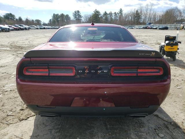 2C3CDZFJ5MH500389 - 2021 DODGE CHALLENGER R/T SCAT PACK MAROON photo 6