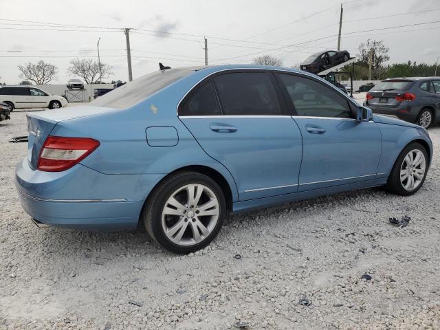 WDDGF5EB0BR156337 - 2011 MERCEDES-BENZ C 300 BLUE photo 3