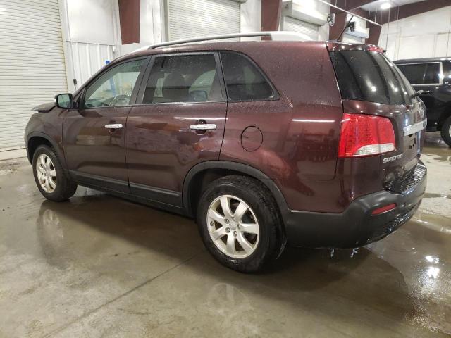 5XYKT3A66CG270577 - 2012 KIA SORENTO BASE BURGUNDY photo 2