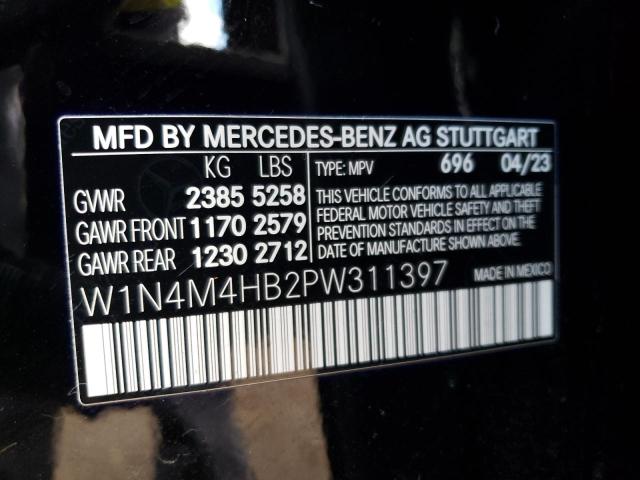 W1N4M4HB2PW311397 - 2023 MERCEDES-BENZ GLB 250 4MATIC BLACK photo 12