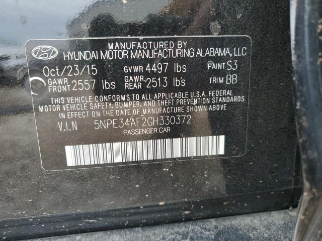 5NPE34AF2GH330372 - 2016 HYUNDAI SONATA SPORT BLACK photo 13