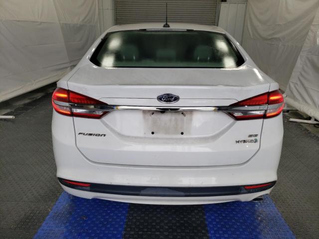 3FA6P0LU9JR124246 - 2018 FORD FUSION SE HYBRID WHITE photo 6