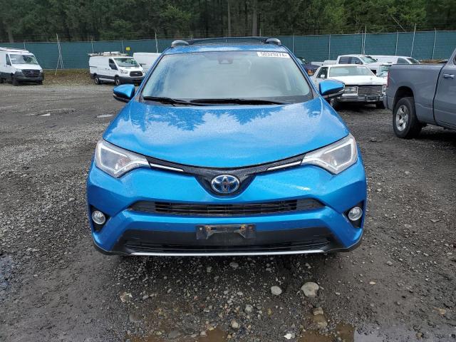 JTMRJREV2GD027104 - 2016 TOYOTA RAV4 HV XLE BLUE photo 5