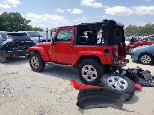 1C4AJWBG6FL728735 - 2015 JEEP WRANGLER SAHARA RED photo 2