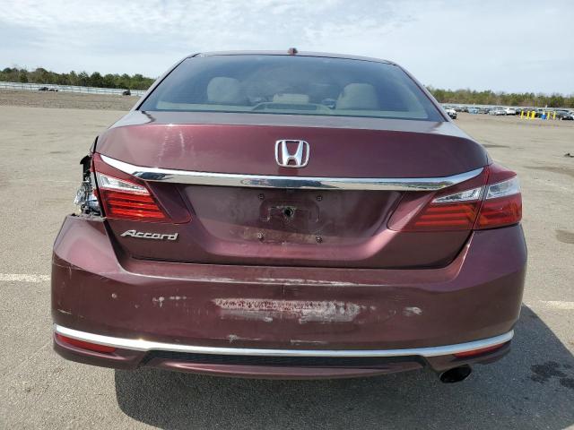 1HGCR2F70HA044638 - 2017 HONDA ACCORD EX MAROON photo 6