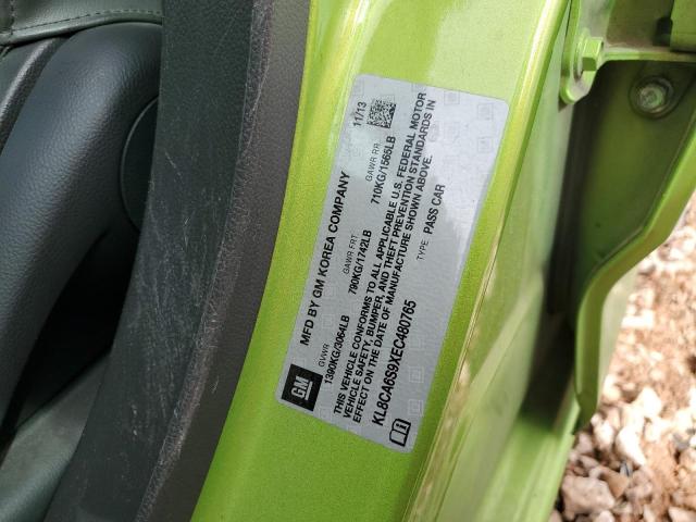 KL8CA6S9XEC480765 - 2014 CHEVROLET SPARK LS GREEN photo 12