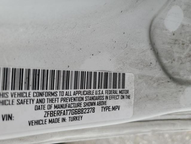 ZFBERFAT7G6B82378 - 2016 RAM PROMASTER WHITE photo 12