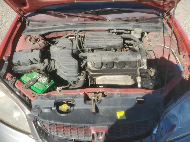1HGEM22155L061234 - 2005 HONDA CIVIC DX VP RED photo 11