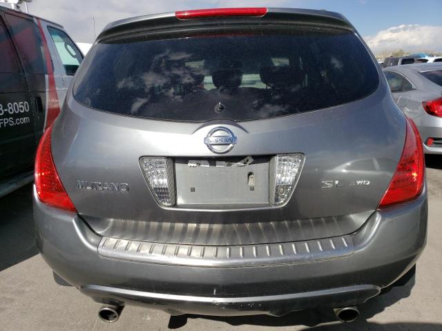 JN8AZ08W96W523305 - 2006 NISSAN MURANO SL GRAY photo 6