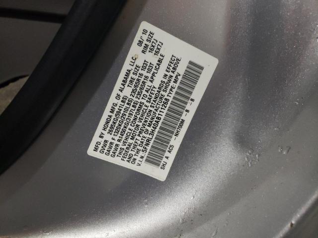 5FNRL3H40AB111268 - 2010 HONDA ODYSSEY EX SILVER photo 13