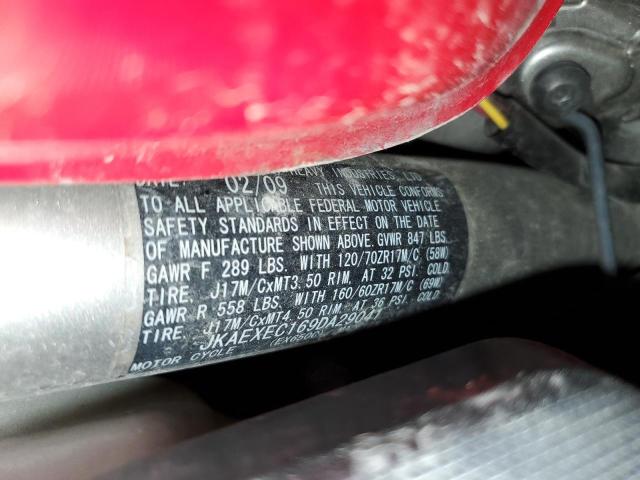 JKAEXEC169DA29041 - 2009 KAWASAKI EX650 C 红色 照片 10