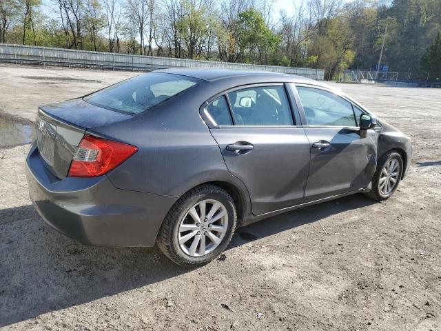 2HGFB2F93CH576575 - 2012 HONDA CIVIC EXL GRAY photo 3