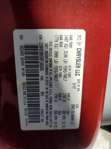 1D8HD38K68F105585 - 2008 DODGE DURANGO SXT RED photo 13