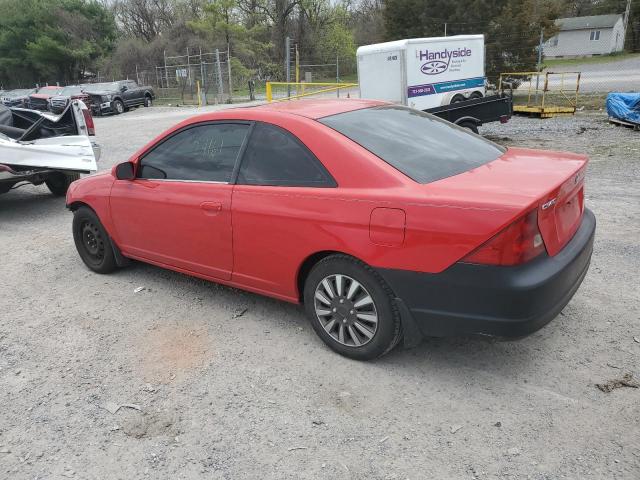 1HGEM229X2L097860 - 2002 HONDA CIVIC EX RED photo 2