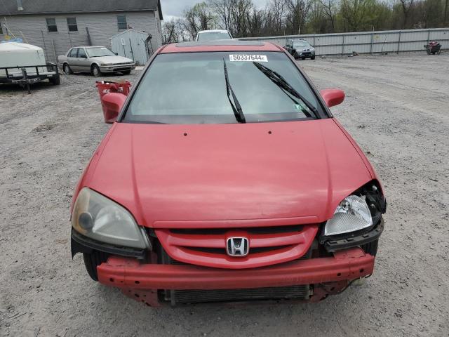 1HGEM229X2L097860 - 2002 HONDA CIVIC EX RED photo 5