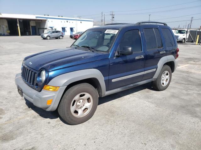 1J4GK48K05W500809 - 2005 JEEP LIBERTY UT SPORT BLUE photo 1