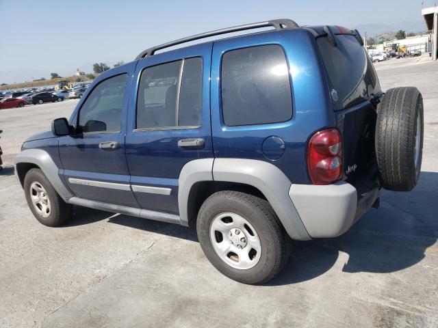 1J4GK48K05W500809 - 2005 JEEP LIBERTY UT SPORT BLUE photo 2