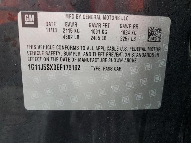 1G11J5SX0EF175192 - 2014 CHEVROLET MALIBU LTZ 黑色 照片 12