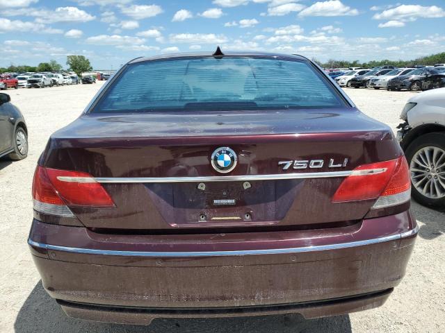 WBAHN835X6DT59140 - 2006 BMW 750 LI MAROON photo 6