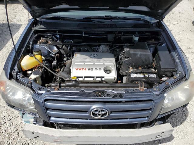 JTEEP21A640051802 - 2004 TOYOTA HIGHLANDER BLUE photo 12