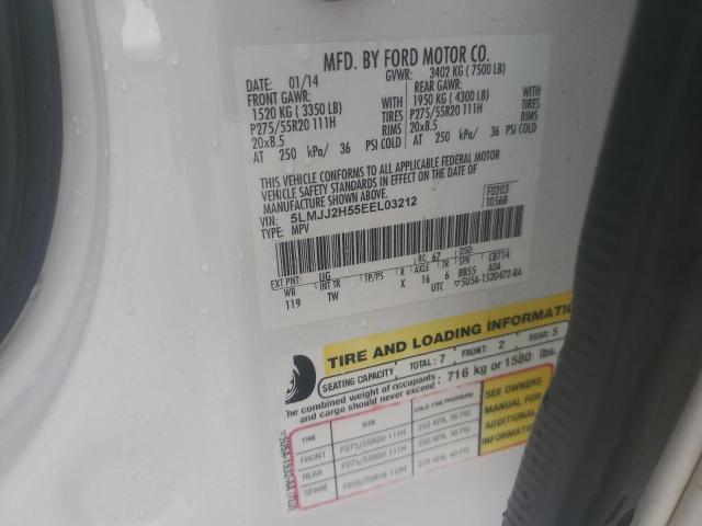 5LMJJ2H55EEL03212 - 2014 LINCOLN NAVIGATOR თეთრი ფოტო 12