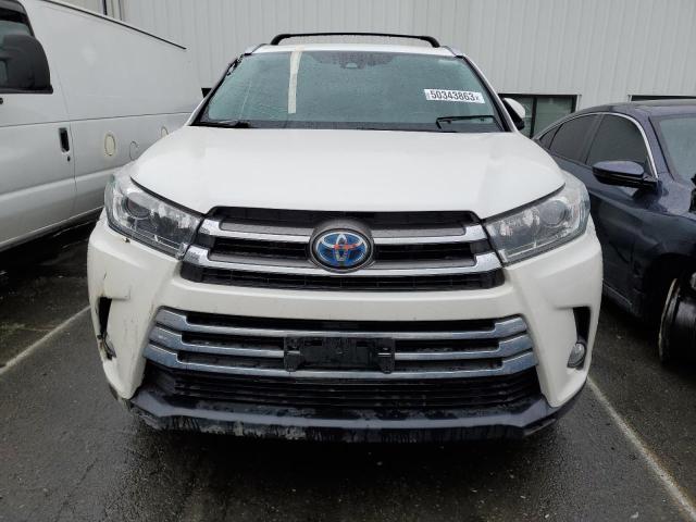 5TDDGRFH6HS026724 - 2017 TOYOTA HIGHLANDER HYBRID LIMITED WHITE photo 5