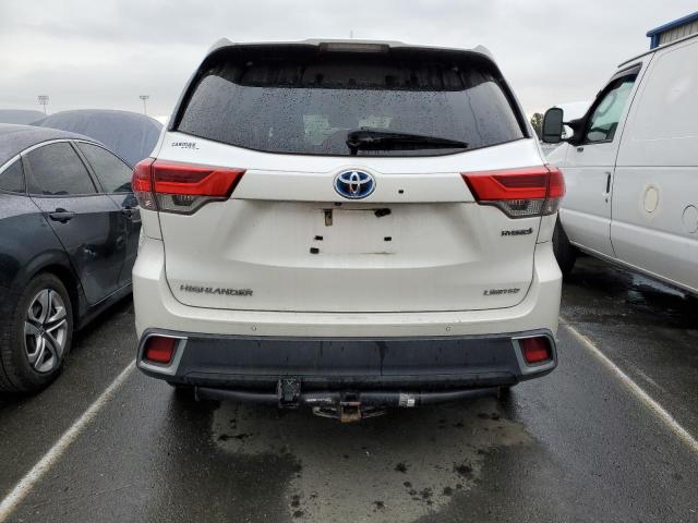 5TDDGRFH6HS026724 - 2017 TOYOTA HIGHLANDER HYBRID LIMITED WHITE photo 6