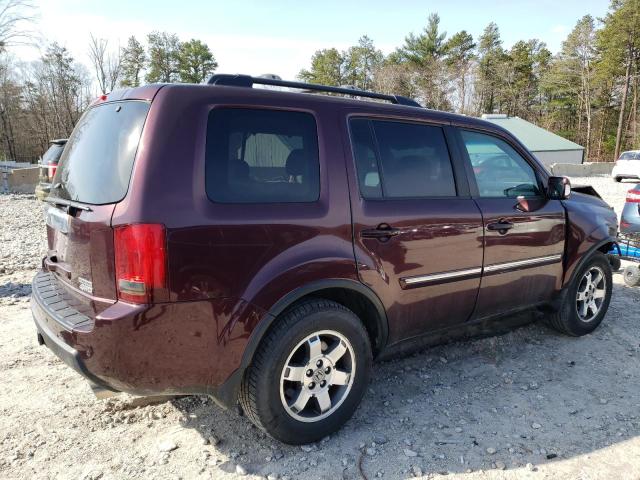 5FNYF48919B025810 - 2009 HONDA PILOT TOURING BURGUNDY photo 3