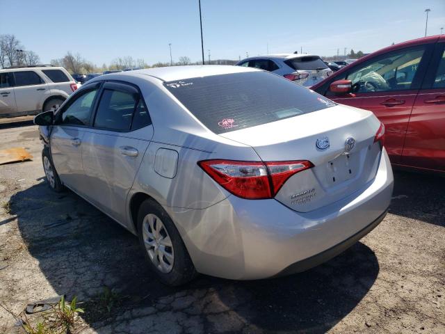 2T1BURHEXFC457916 - 2015 TOYOTA COROLLA L SILVER photo 2