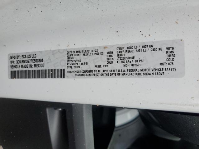 3C6LRVDG7PE500804 - 2023 RAM PROMASTER 2500 HIGH 白色 照片 13