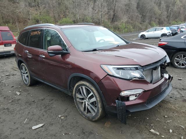 5FNYF6H99JB019348 - 2018 HONDA PILOT TOURING MAROON photo 4