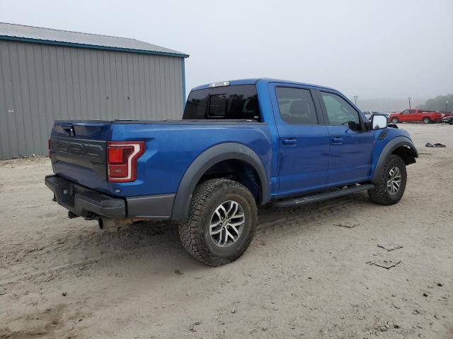 1FTFW1RG1JFA86755 - 2018 FORD F150 RAPTOR BLUE photo 3