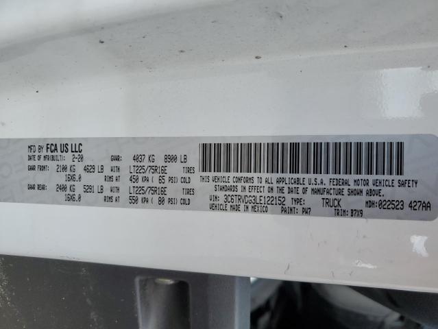3C6TRVDG3LE122152 - 2020 RAM PROMASTER 2500 HIGH 白色 照片 13