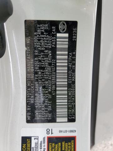 4T1BK1EB6EU107732 - 2014 TOYOTA AVALON BASE Ağ foto 13