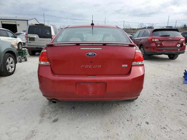 1FAHP36N59W221127 - 2009 FORD FOCUS SES RED photo 6