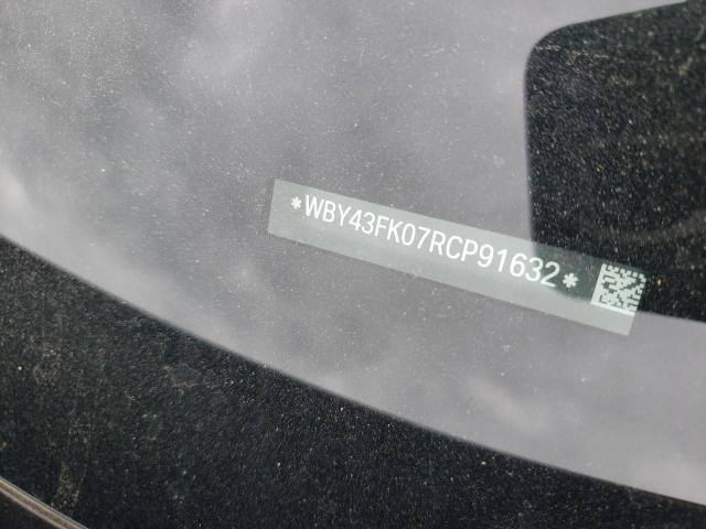 WBY43FK07RCP91632 - 2024 BMW I5 M60 SILVER photo 12