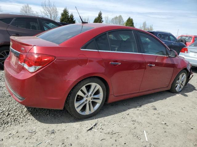 1G1PH5S92B7287716 - 2011 CHEVROLET CRUZE LTZ RED photo 3