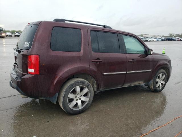 5FNYF3H9XEB027656 - 2014 HONDA PILOT TOURING BURGUNDY photo 3