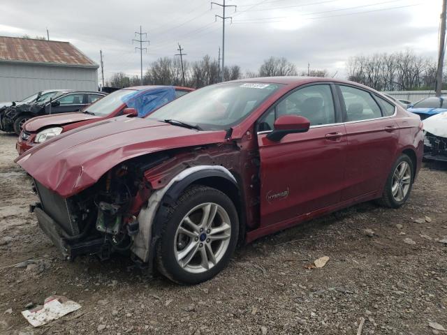 3FA6P0LU0JR172637 - 2018 FORD FUSION SE HYBRID RED photo 1